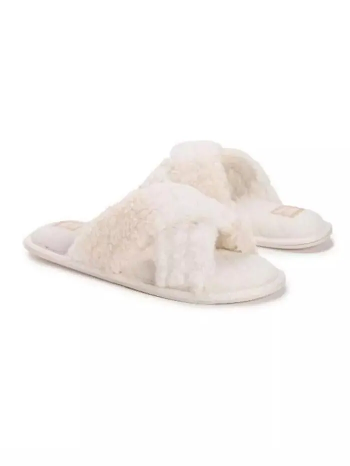 Женские тапочки Perley Criss Cross MUK LUKS — изображение 4 из 7, белый
