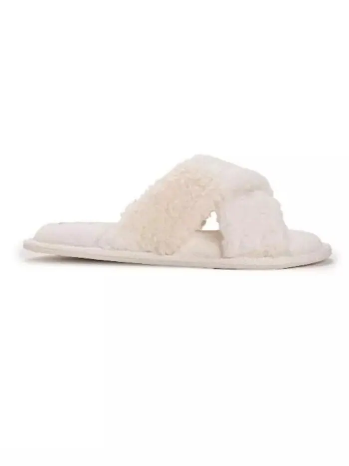 Женские тапочки Perley Criss Cross MUK LUKS — изображение 6 из 7, белый