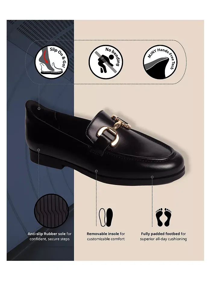 Женские лоферы Avery Street с технологией Hands-Free Slip On Marc Joseph New York — изображение 5 из 7, черный