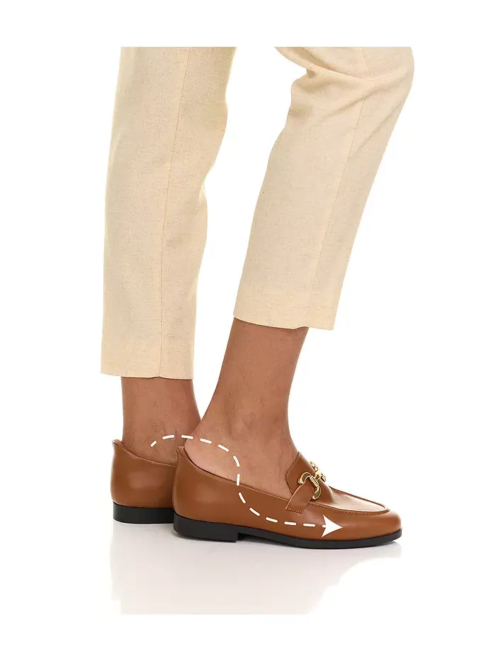 Женские лоферы Avery Street с технологией Hands-Free Slip On Marc Joseph New York — изображение 4 из 7, коньячный