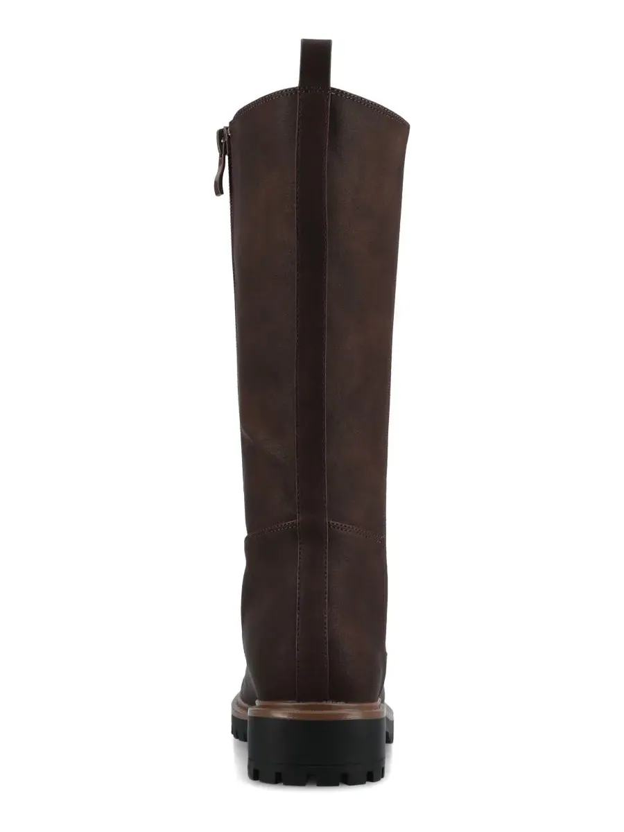 Женские сапоги Brandi на толстой подошве до колена Journee Collection, Vintage Chocolate — изображение 3 из 5
