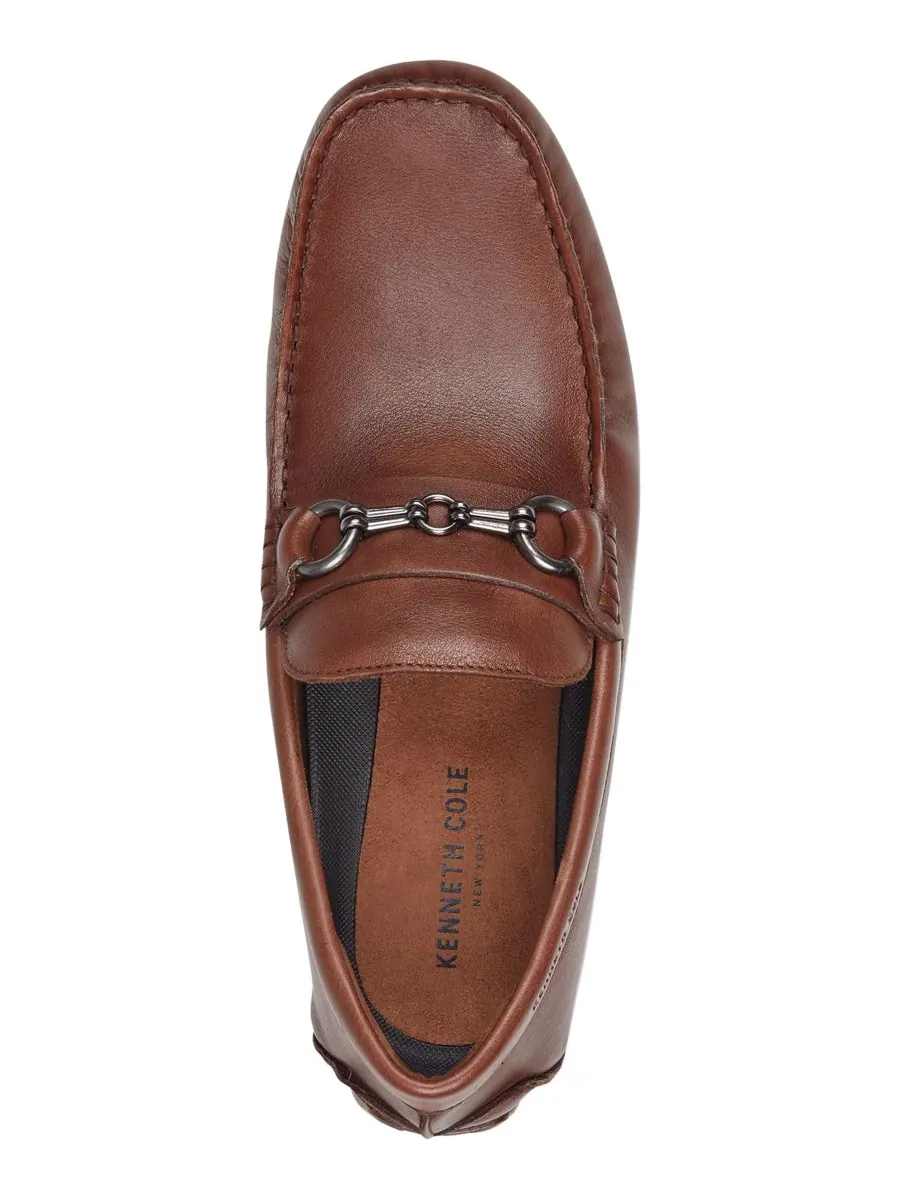 Мужские повседневные лоферы Theme Bit Detail Driver Kenneth Cole New York — изображение 4 из 5, коричневый