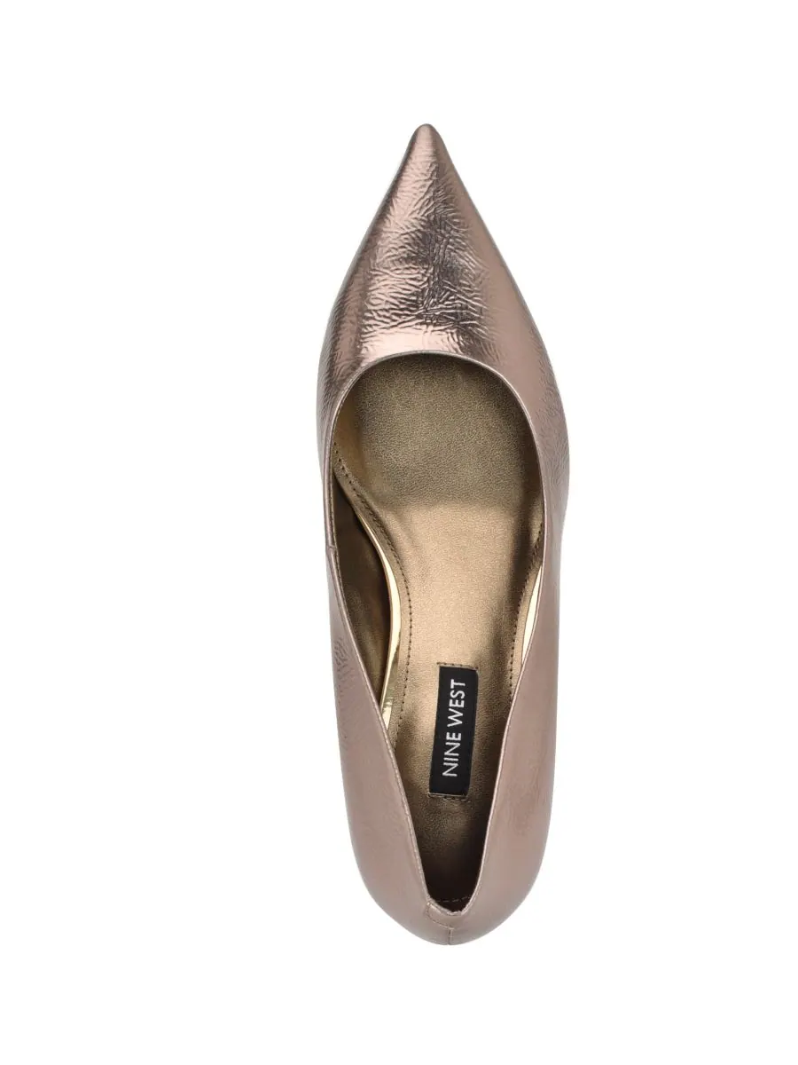 Женские туфли-лодочки Sisko на зауженном каблуке-рюмочке Nine West — изображение 4 из 5, золотистый