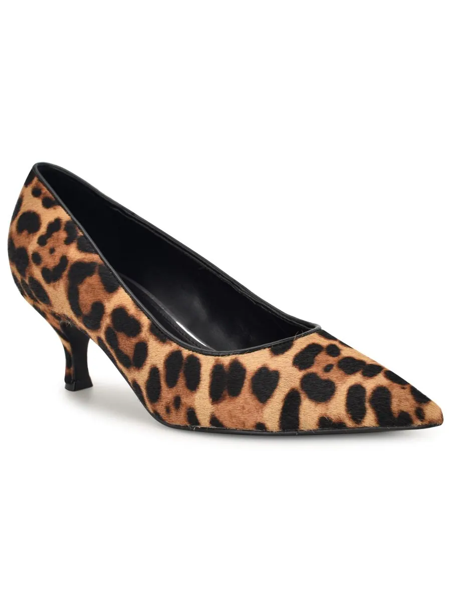 Женские туфли-лодочки Sisko на зауженном каблуке-рюмочке Nine West, Leopard Calf Hair