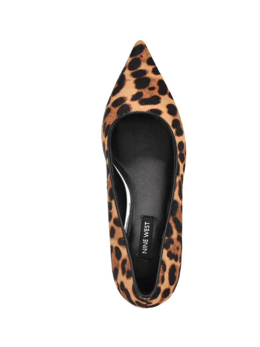 Женские туфли-лодочки Sisko на зауженном каблуке-рюмочке Nine West, Leopard Calf Hair — изображение 4 из 5