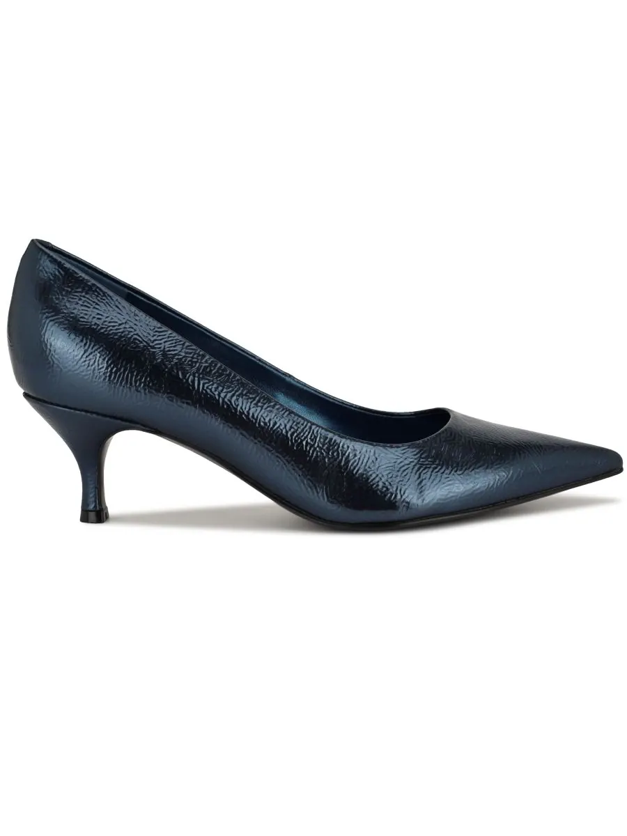 Женские туфли-лодочки Sisko на зауженном каблуке-рюмочке Nine West — изображение 2 из 5, серебряный