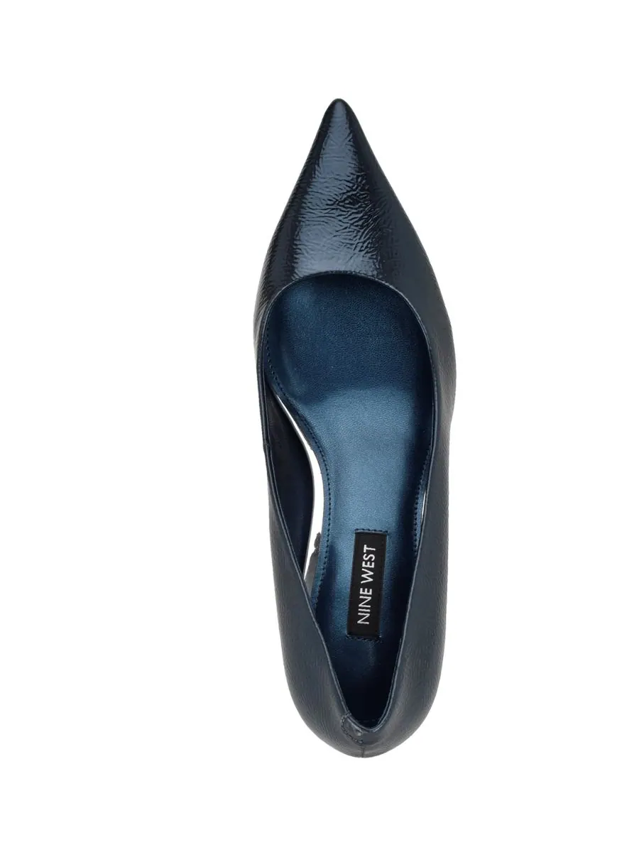 Женские туфли-лодочки Sisko на зауженном каблуке-рюмочке Nine West — изображение 4 из 5, серебряный