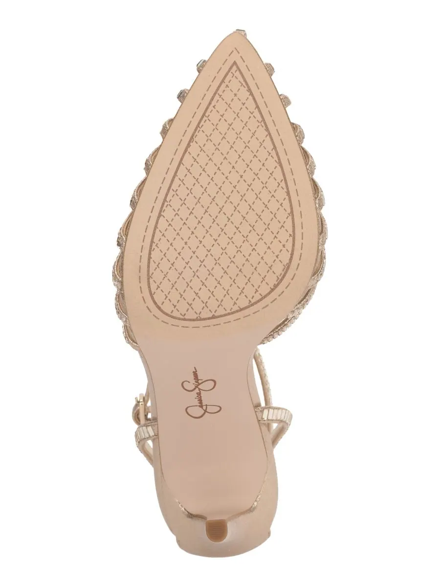 Женские туфли-лодочки Paveri Huarache на шпильке со стразами Jessica Simpson — изображение 5 из 5, шампань