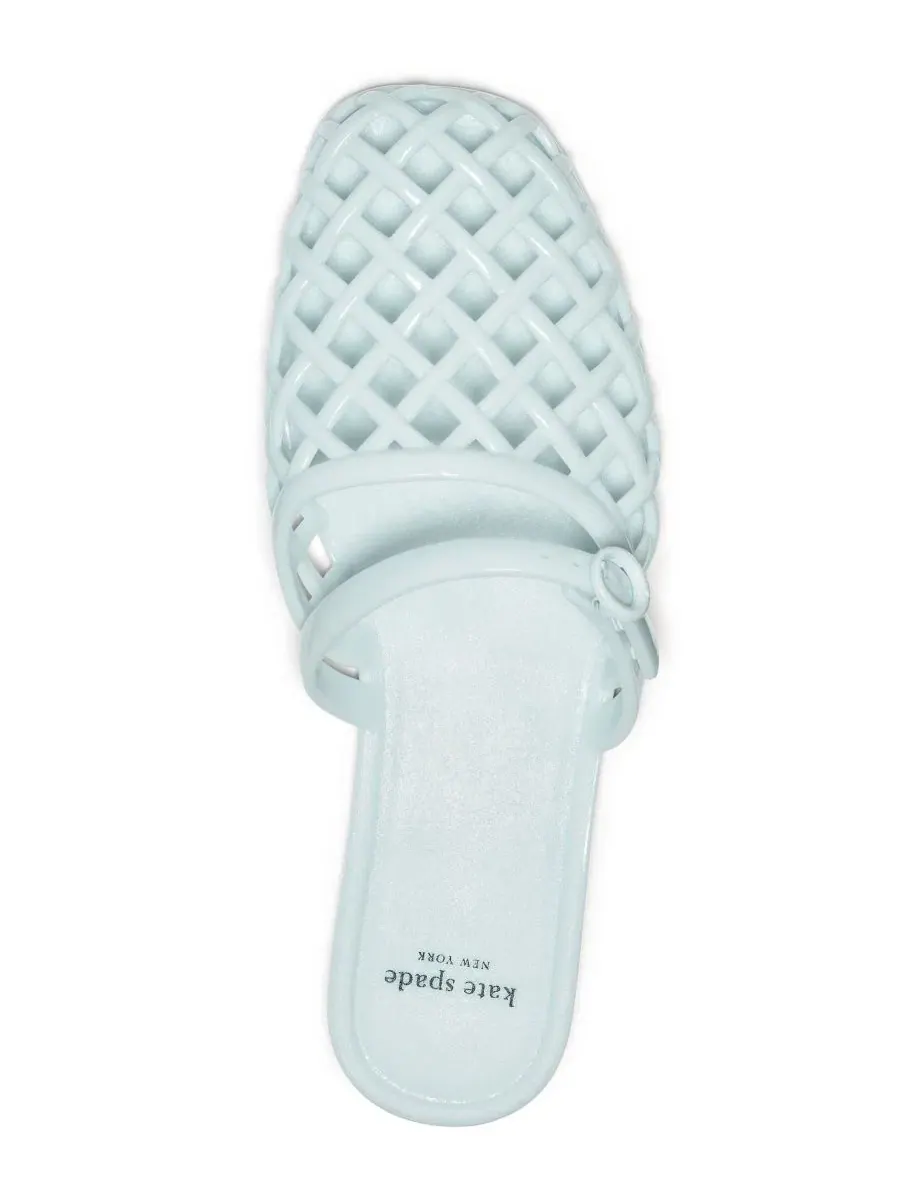 Босоножки-мюли на плоском ходу с пряжкой Jellyfish Flat kate spade new york — изображение 4 из 6, голубой