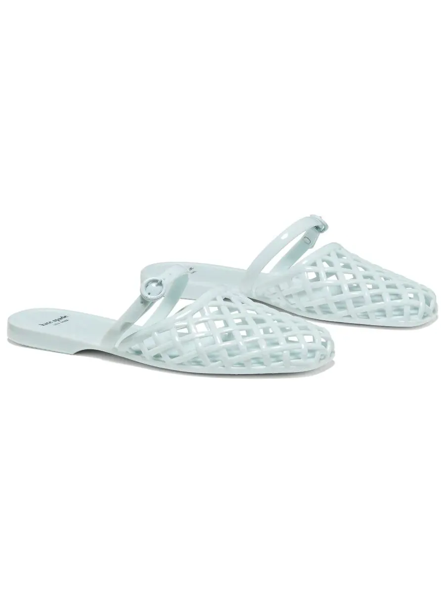 Босоножки-мюли на плоском ходу с пряжкой Jellyfish Flat kate spade new york — изображение 5 из 6, голубой