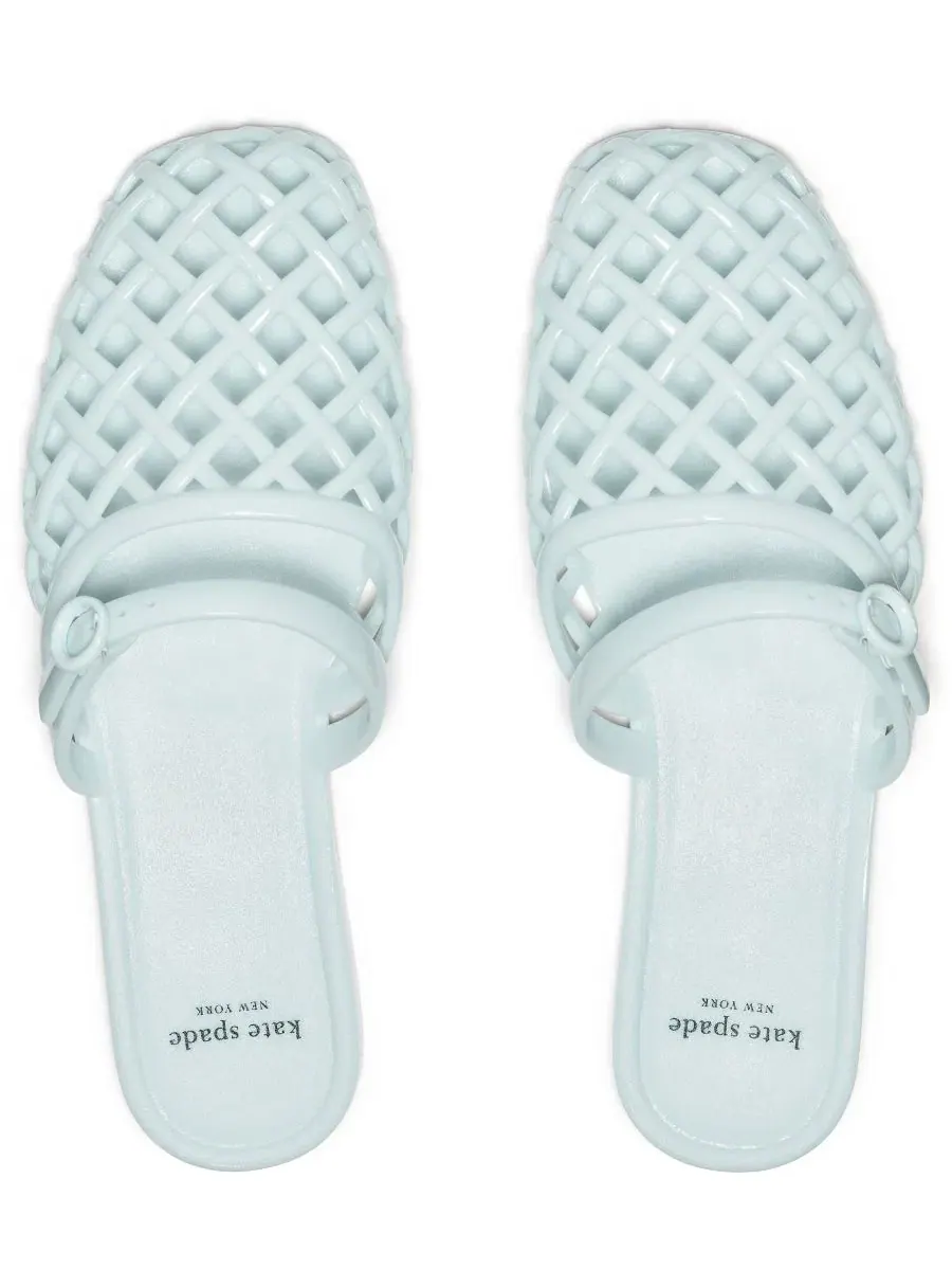 Босоножки-мюли на плоском ходу с пряжкой Jellyfish Flat kate spade new york — изображение 6 из 6, голубой