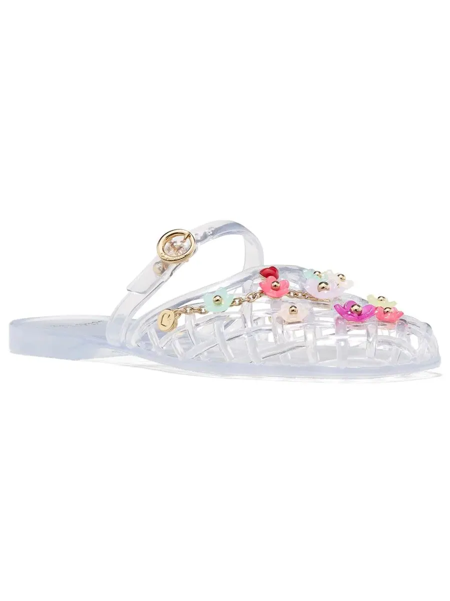 Мюли из эластичного материала с пряжкой, модель Jellyfish Flat kate spade new york — изображение 1 из 6, прозрачный мульти