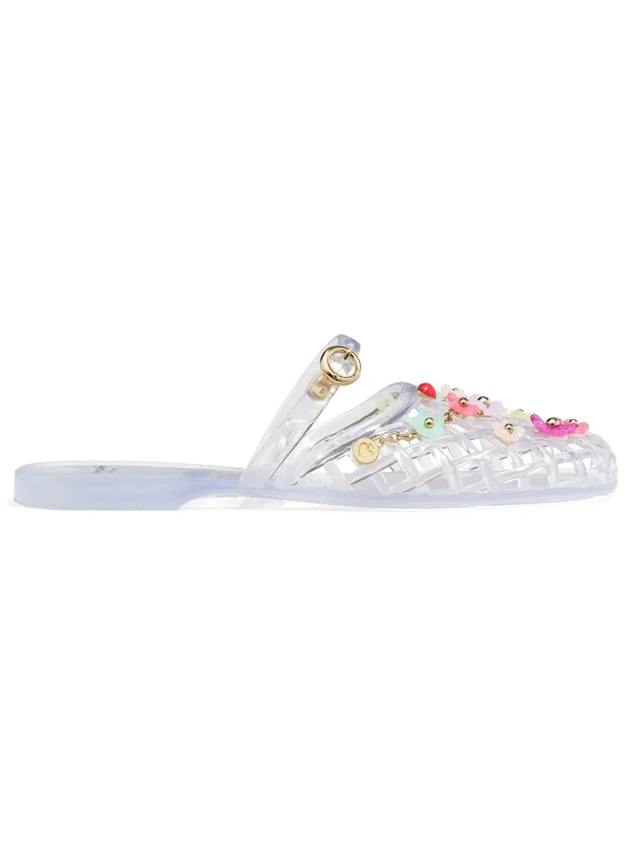 Мюли из эластичного материала с пряжкой, модель Jellyfish Flat kate spade new york — изображение 2 из 6, прозрачный мульти