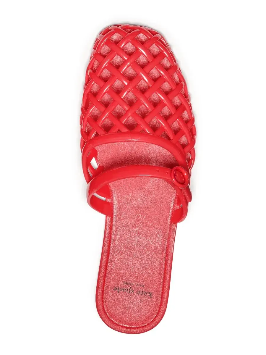 Мюли-мюли с пряжкой, каблук 1 см, KATE SPADE NEW YORK — изображение 4 из 6, красный