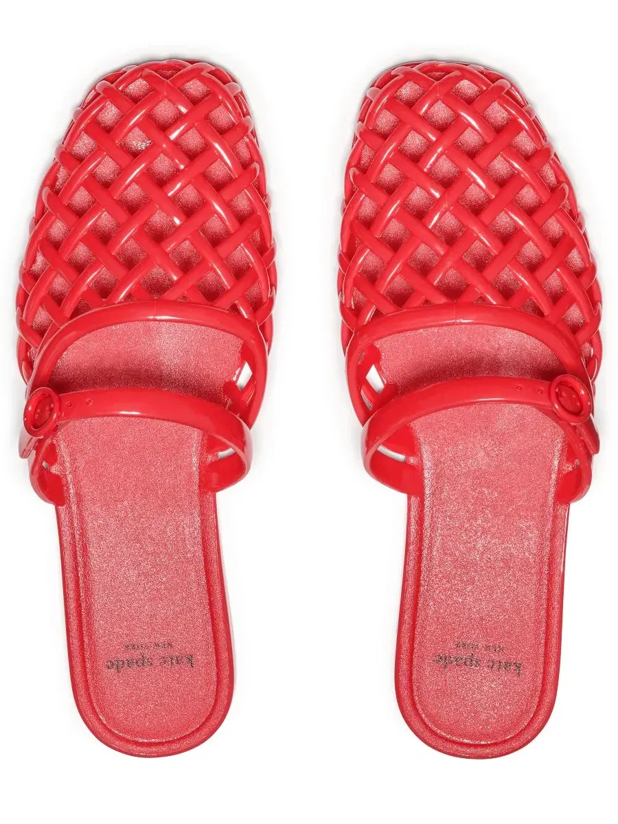 Мюли-мюли с пряжкой, каблук 1 см, KATE SPADE NEW YORK — изображение 6 из 6, красный