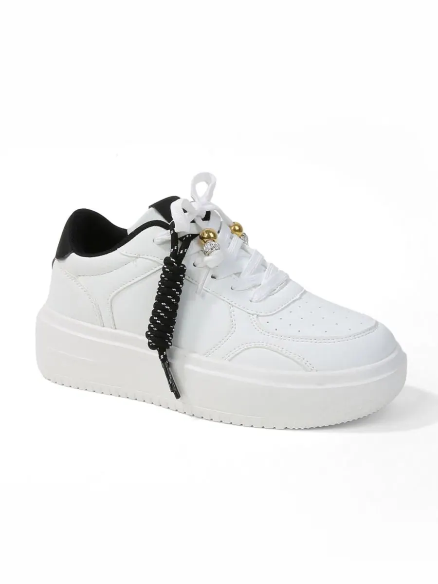 Кроссовки на платформе с контрастными акцентами Larra Platform Lace Up BERNESS — изображение 1 из 6, черный