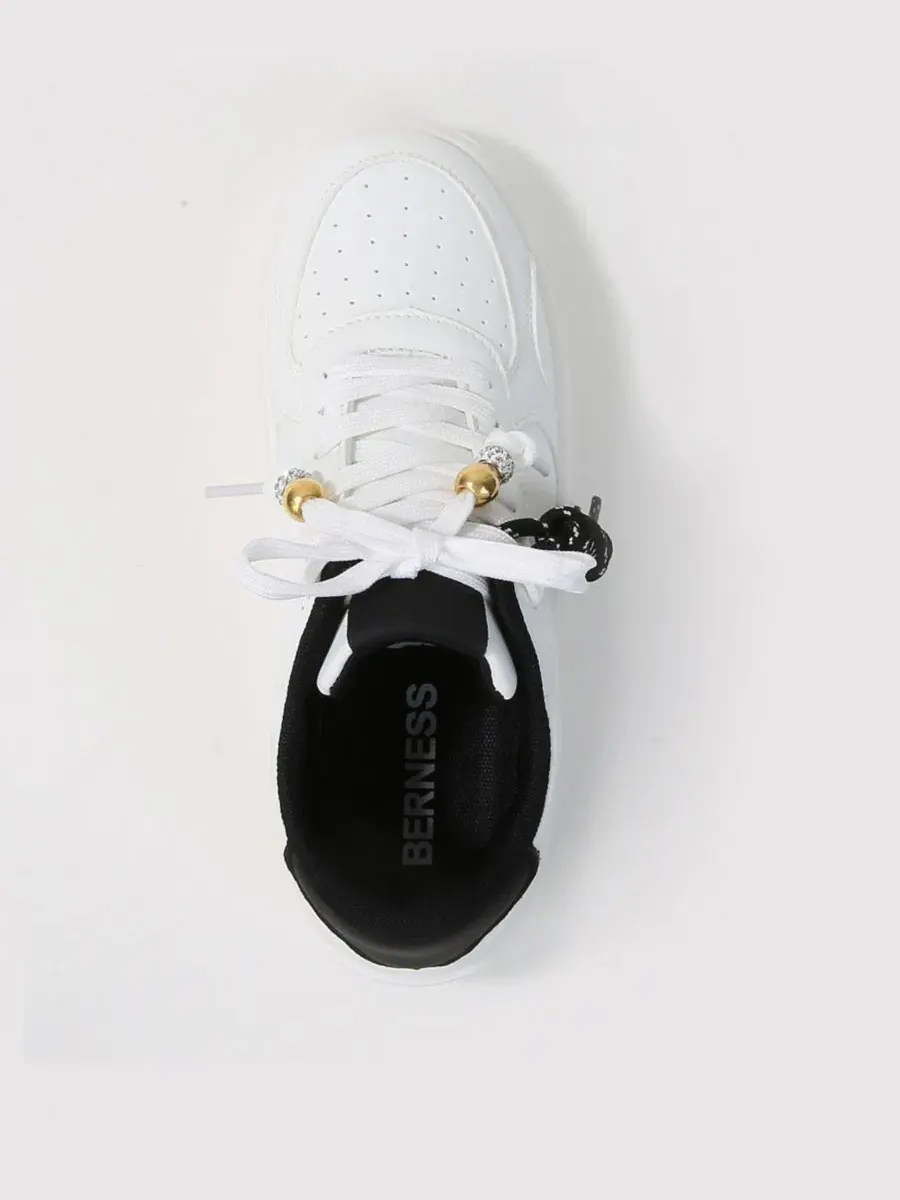 Кроссовки на платформе с контрастными акцентами Larra Platform Lace Up BERNESS — изображение 4 из 6, черный