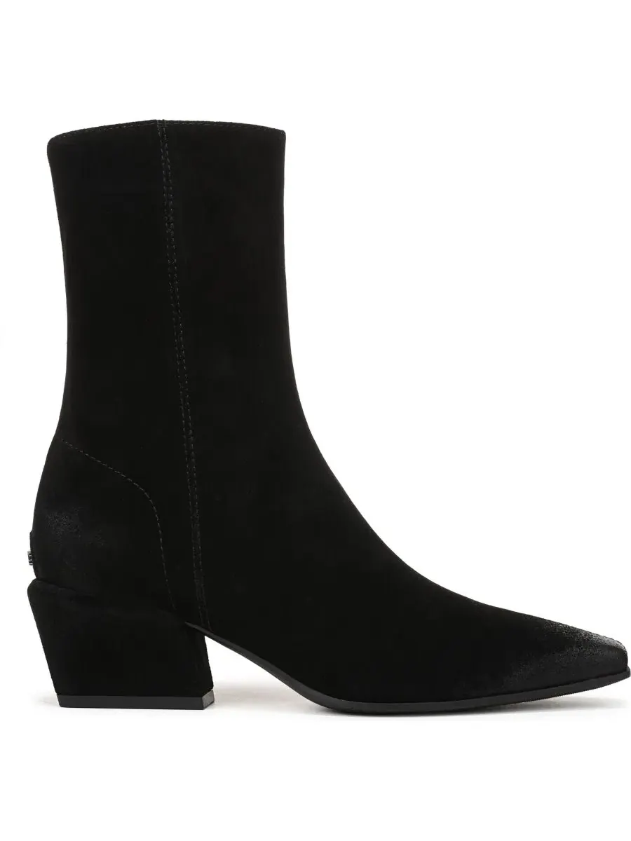 Ботинки на каблуке Harmony Zipper Short Booties Sam Edelman — изображение 2 из 5, черный