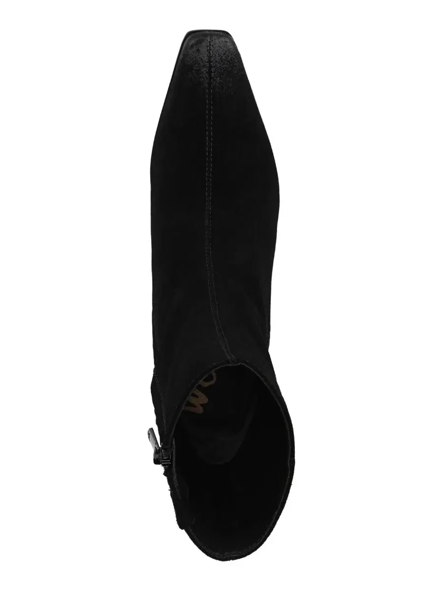 Ботинки на каблуке Harmony Zipper Short Booties Sam Edelman — изображение 4 из 5, черный