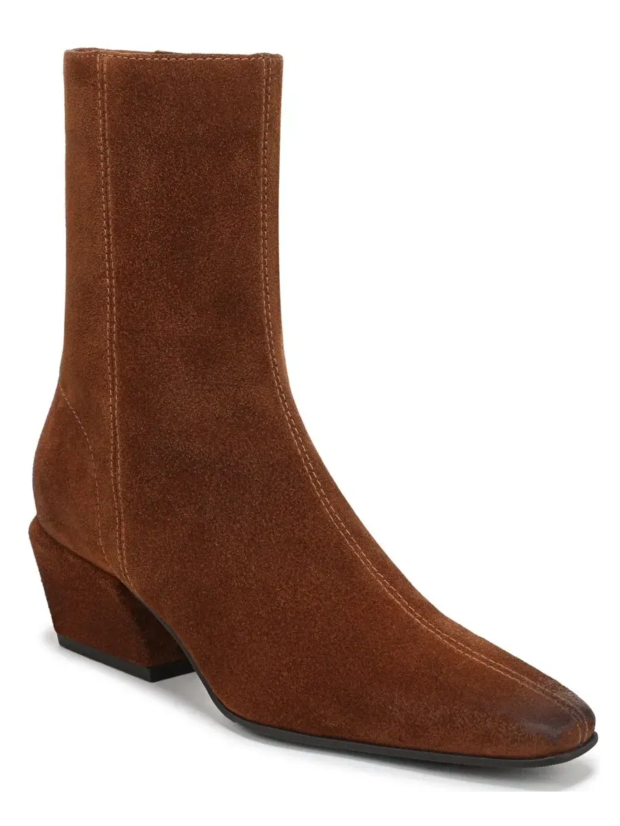Ботильоны женские Harmony Zipper с каблуком Sam Edelman, Bourbon Suede — изображение 1 из 5