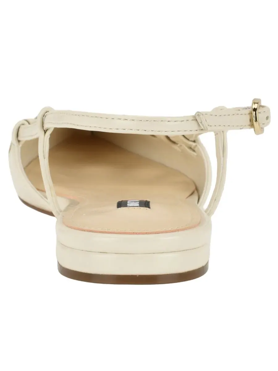 Туфли-лодочки с открытой пяткой и фигурным вырезом Harra Nine West — изображение 3 из 5, кремовый