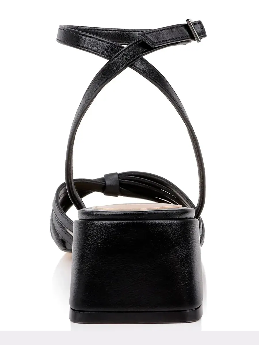 Женские сандалии Pasco с квадратным носком Jewel Badgley Mischka — изображение 3 из 5, черный
