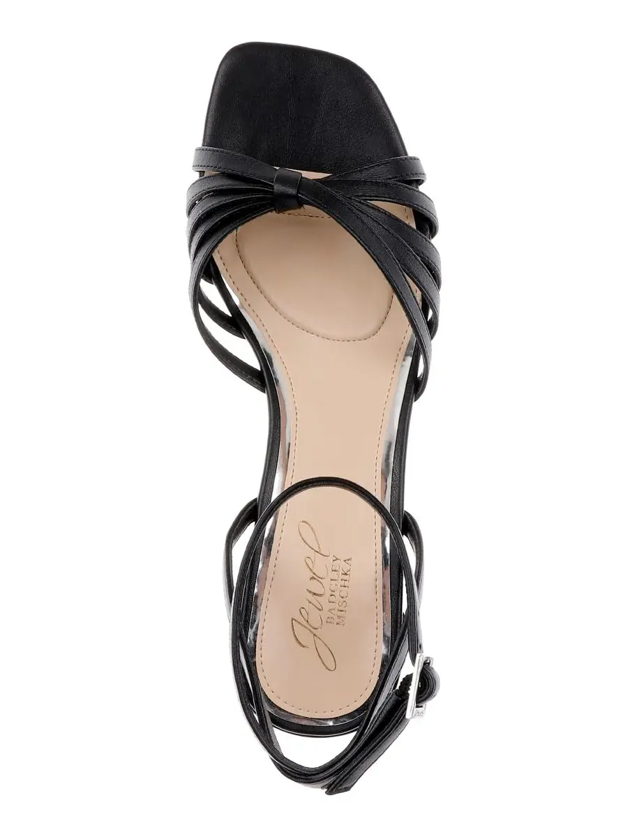 Женские сандалии Pasco с квадратным носком Jewel Badgley Mischka — изображение 4 из 5, черный