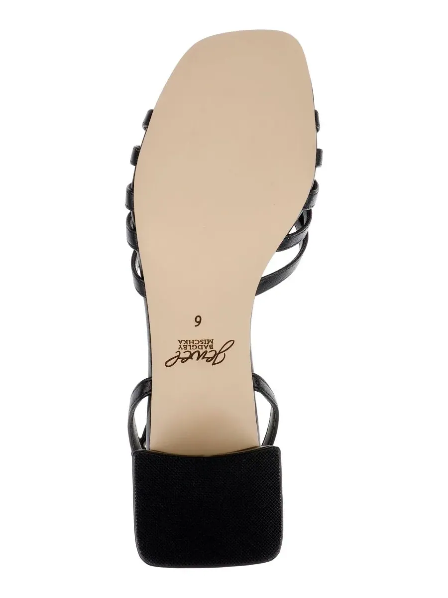 Женские сандалии Pasco с квадратным носком Jewel Badgley Mischka — изображение 5 из 5, черный