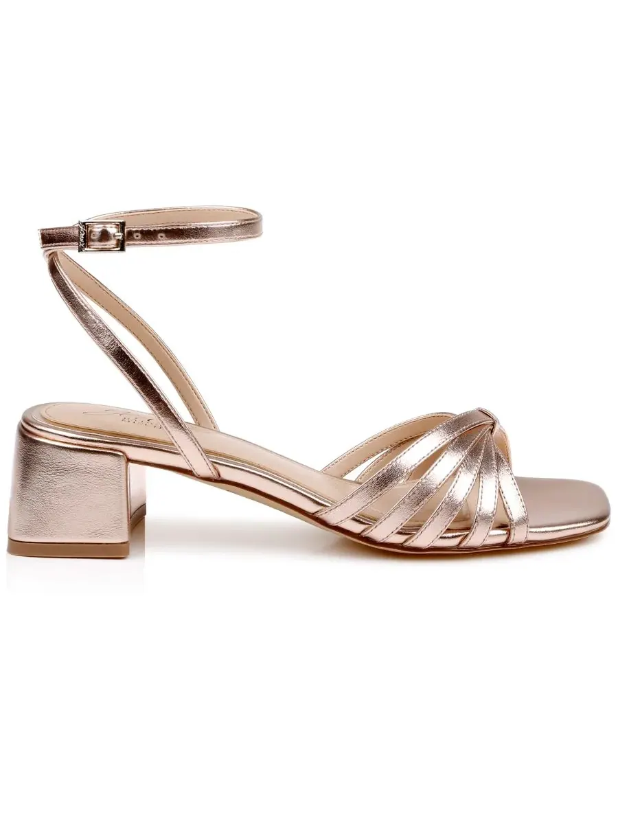 Женские сандалии Pasco с квадратным носком Jewel Badgley Mischka — изображение 2 из 5, розовый