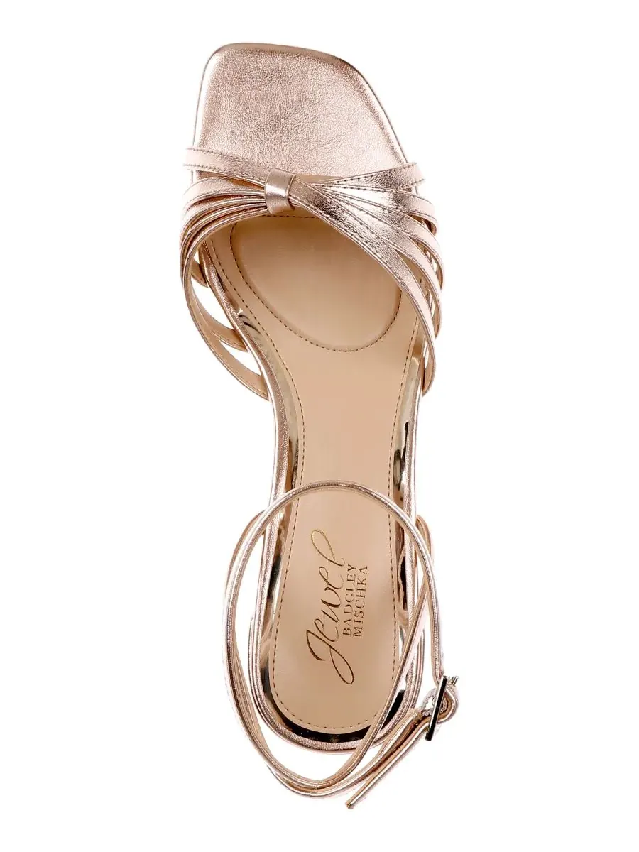 Женские сандалии Pasco с квадратным носком Jewel Badgley Mischka — изображение 4 из 5, розовый