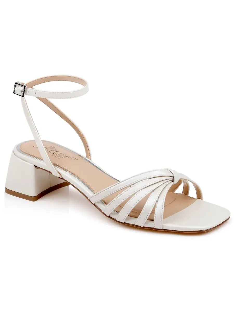Женские сандалии Pasco с квадратным носком Jewel Badgley Mischka — изображение 1 из 5, белый