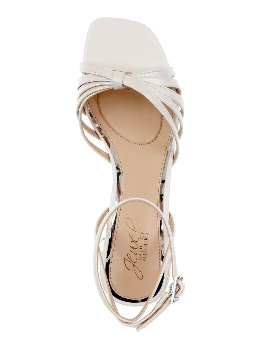 Женские сандалии Pasco с квадратным носком Jewel Badgley Mischka — изображение 4 из 5, белый