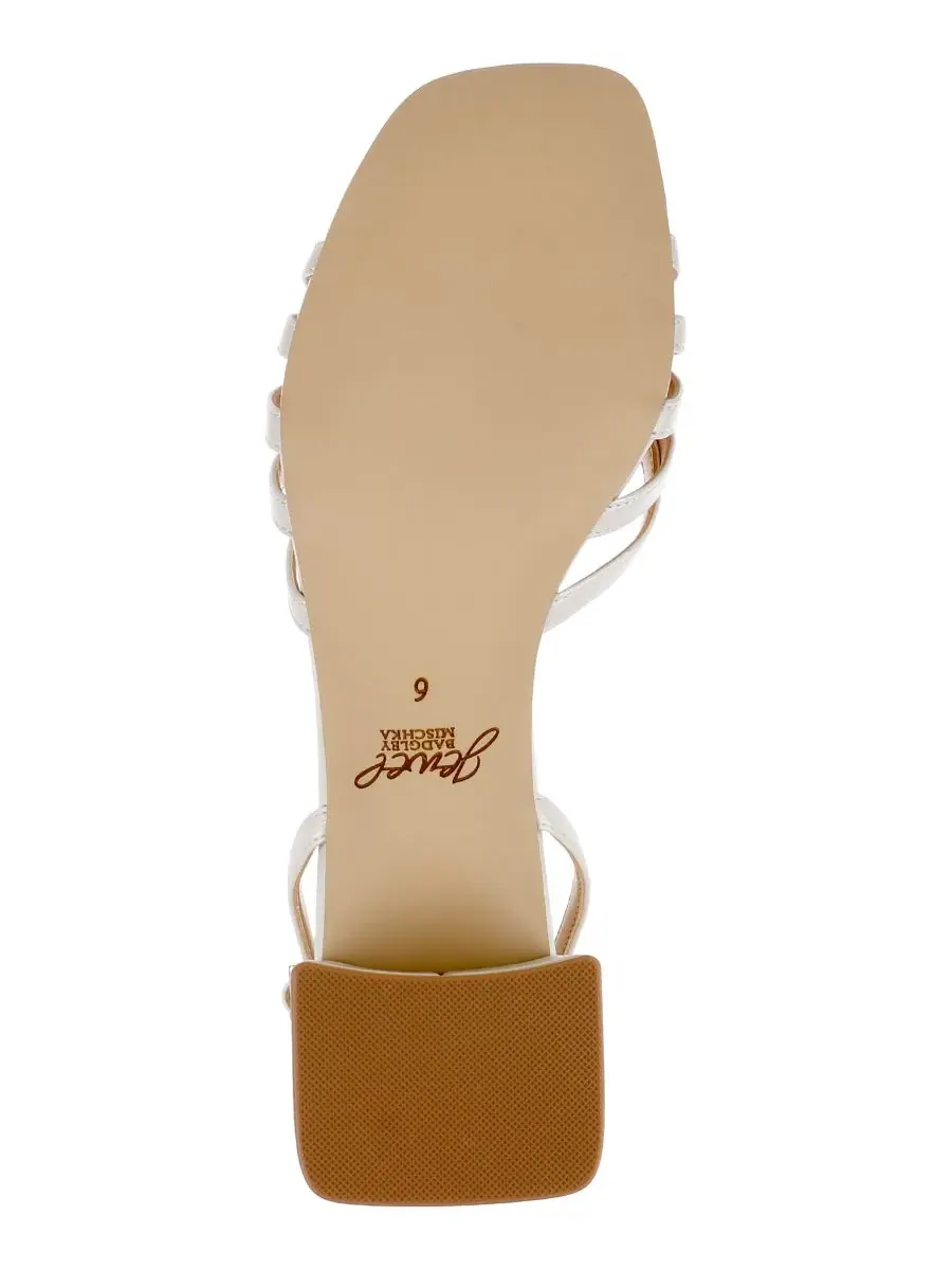 Женские сандалии Pasco с квадратным носком Jewel Badgley Mischka — изображение 5 из 5, белый
