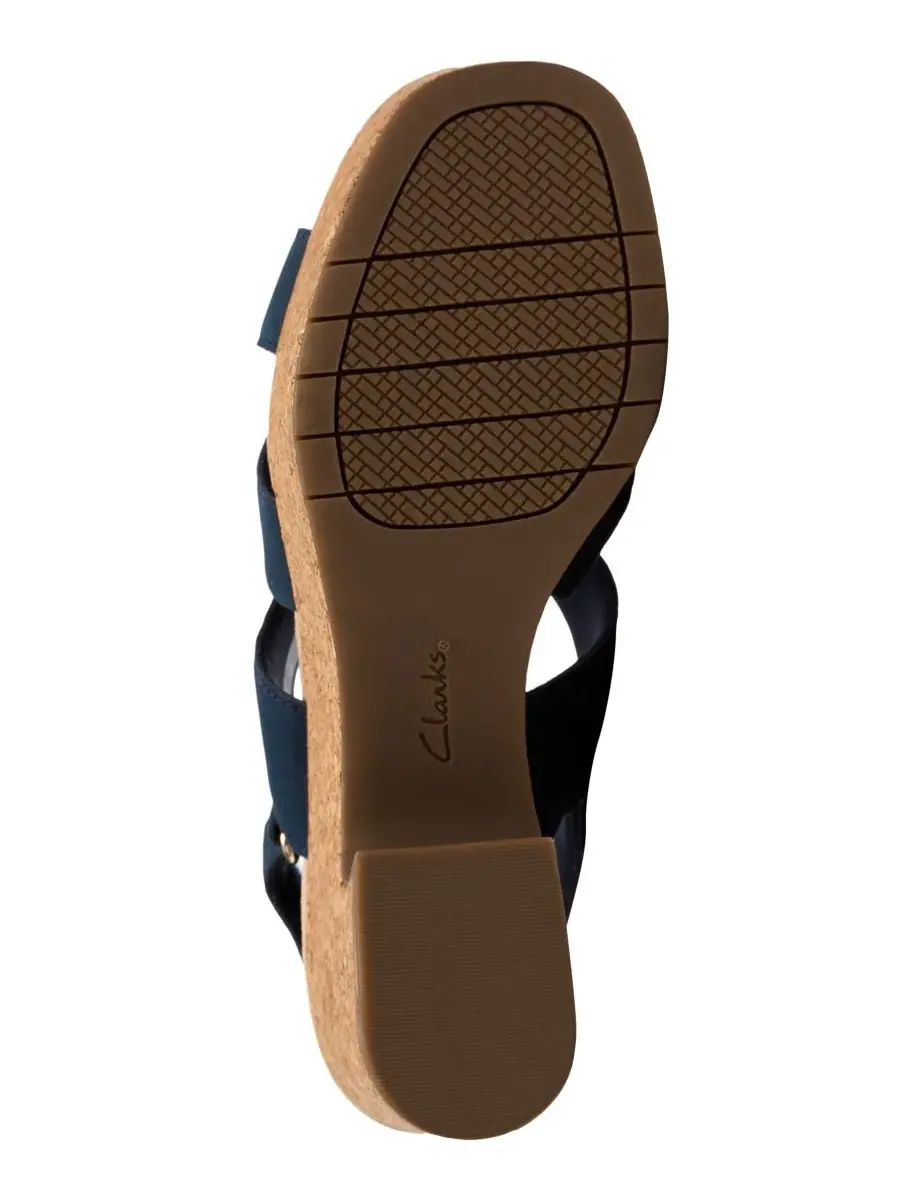 Сандалии женские Clarks Nerisa Grace на танкетке, темно-синий нубук — изображение 5 из 8