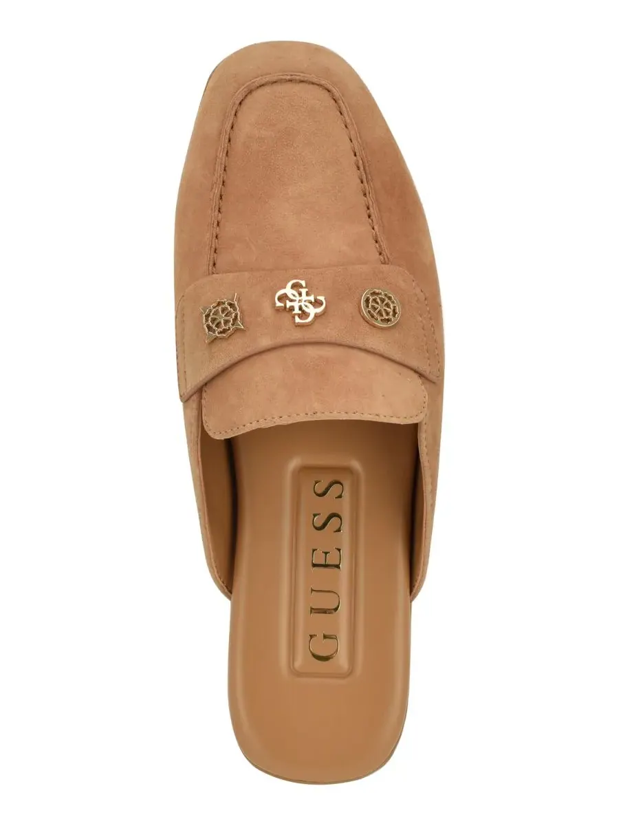 Женские балетки-мюли Aydeena без шнурков GUESS — изображение 4 из 5, коньячный