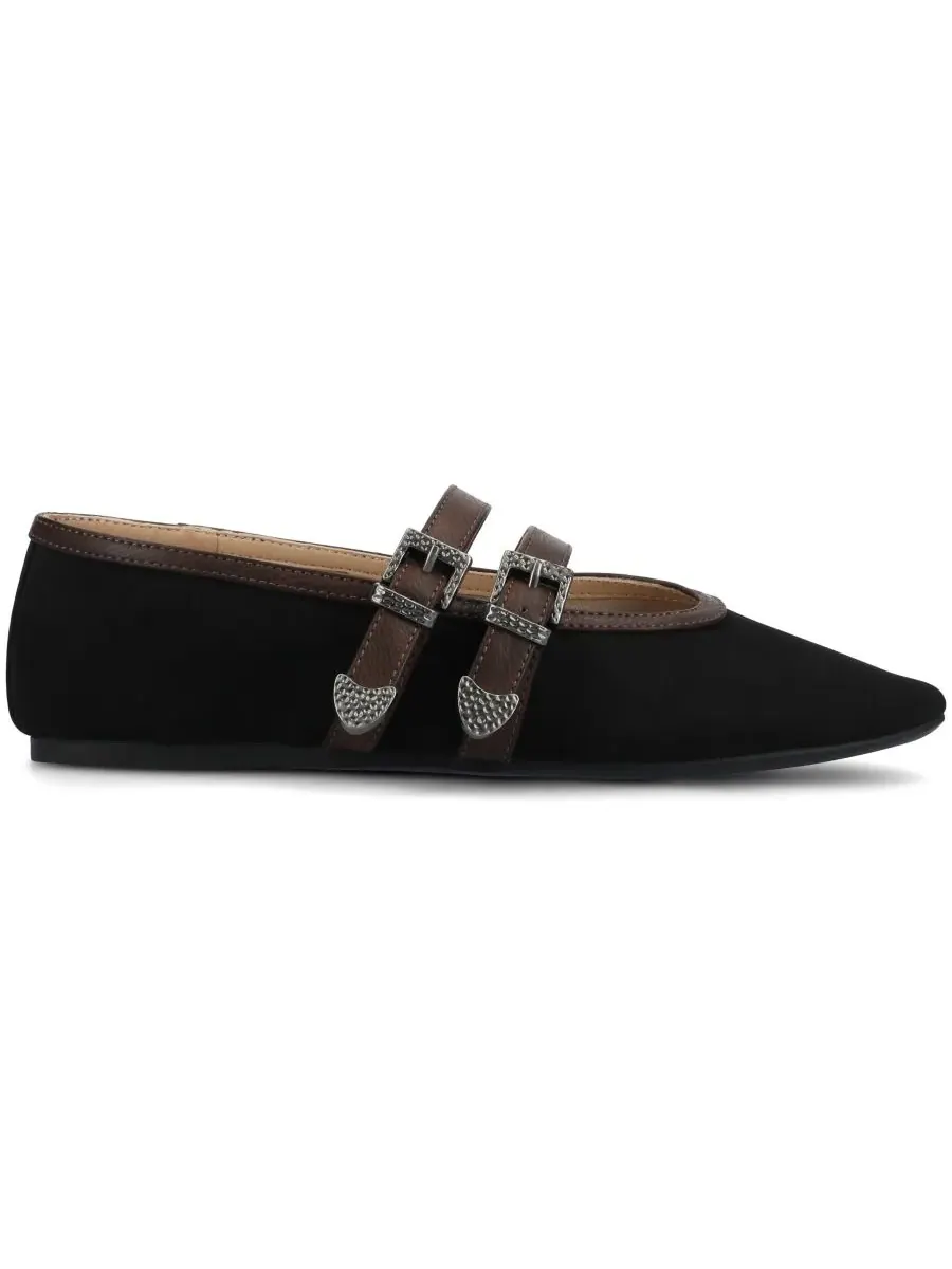 Женские балетки Florene Double Mary Jane Journee Collection — изображение 2 из 6, черный