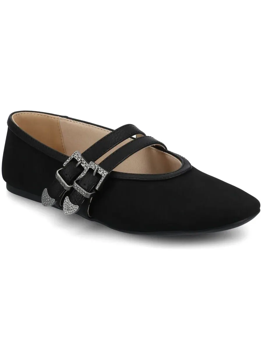 Женские балетки Florene Double Mary Jane Journee Collection — изображение 1 из 6, черный