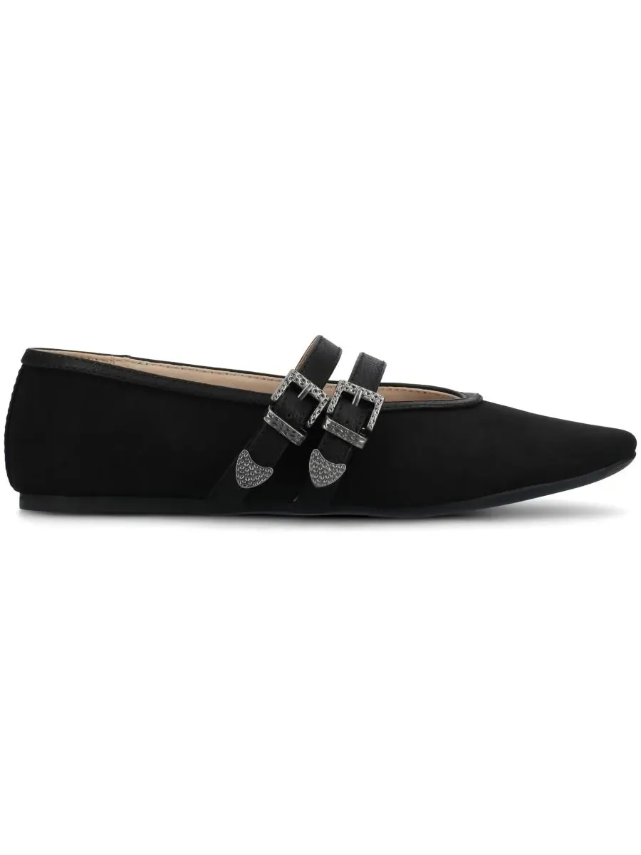 Женские балетки Florene Double Mary Jane Journee Collection — изображение 2 из 6, черный