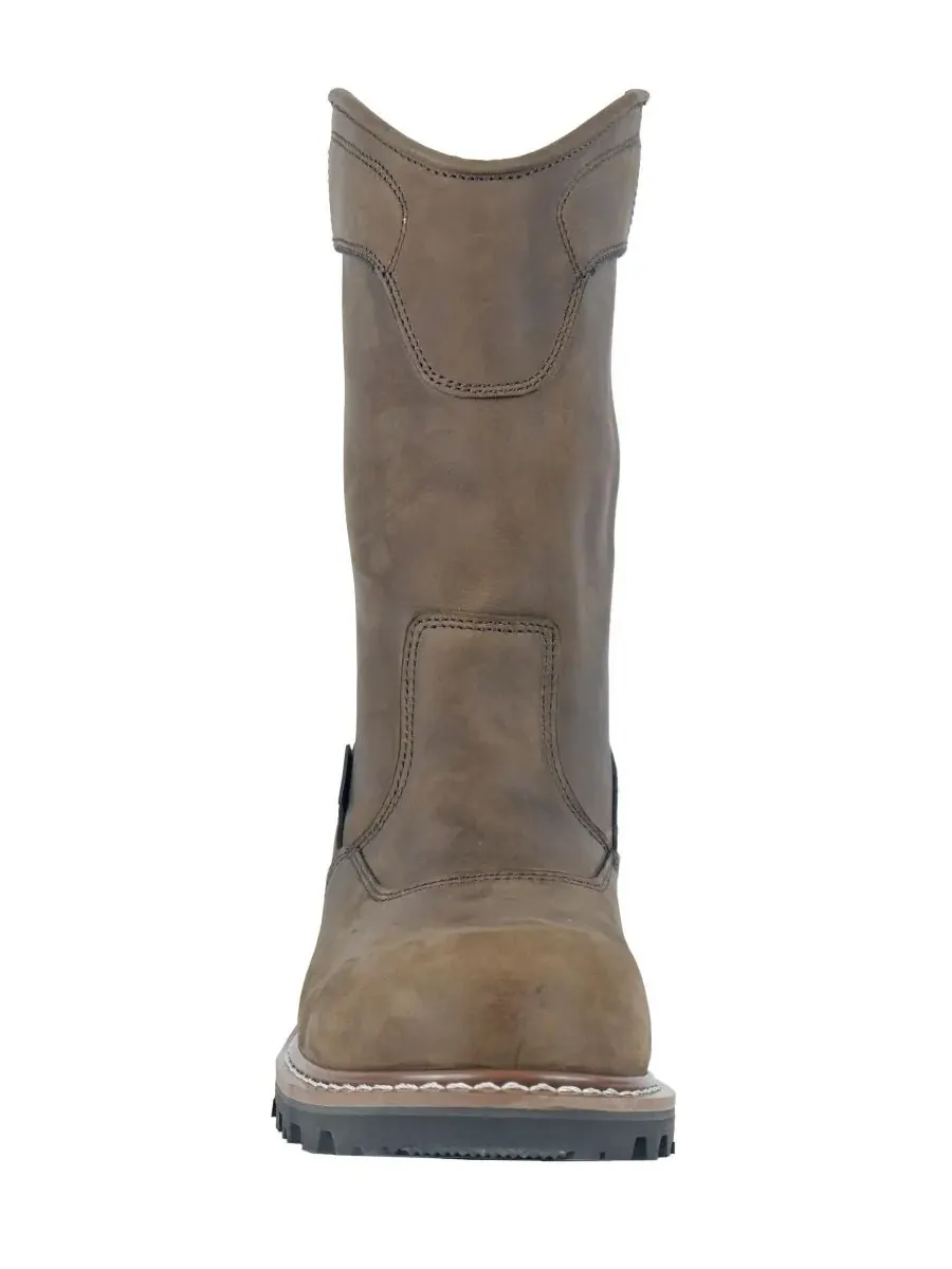 Мужские рабочие ботинки Buford Logger Pull On с композитным носком Hoss Boot Company — изображение 4 из 6, коричневый