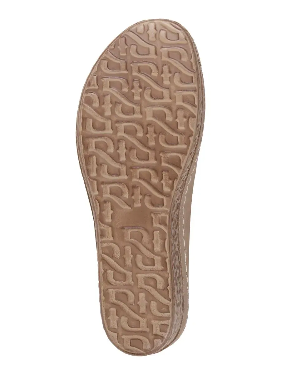 Женские босоножки Keltie на танкетке с двойным ремешком Gc Shoes — изображение 5 из 5, золото