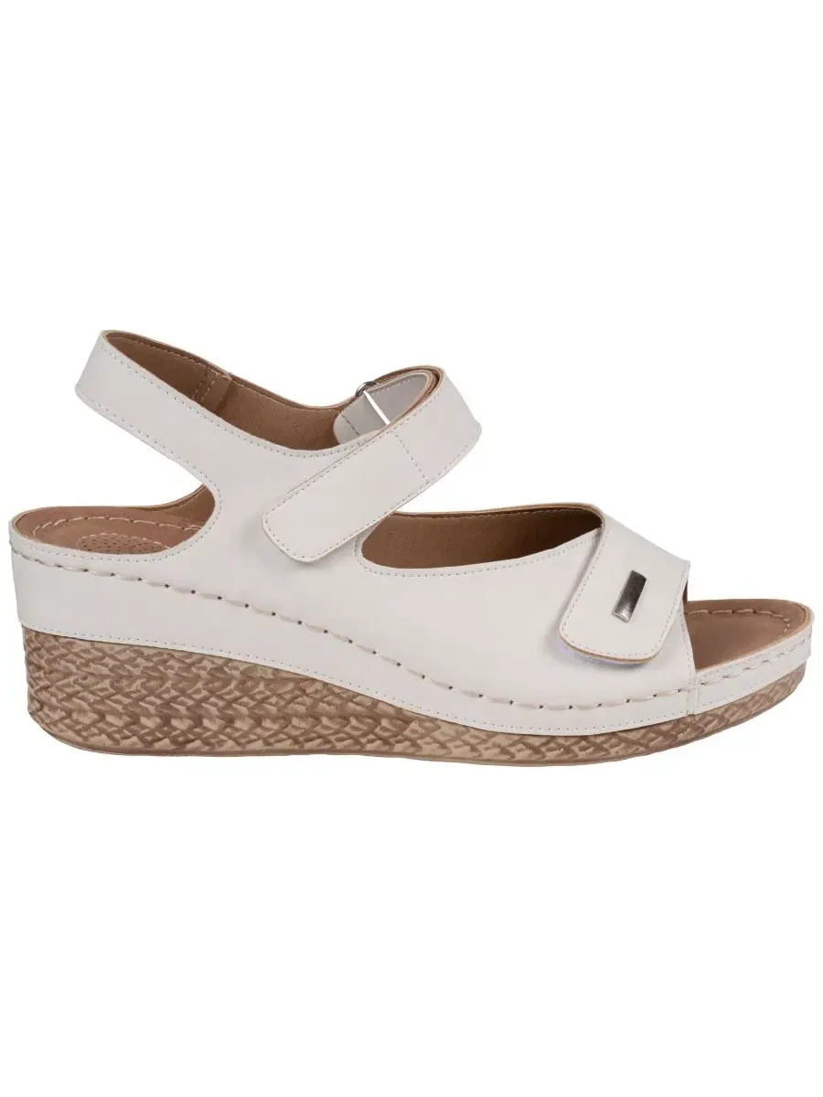 Женские босоножки Keltie на танкетке с двойным ремешком Gc Shoes — изображение 2 из 5, белый