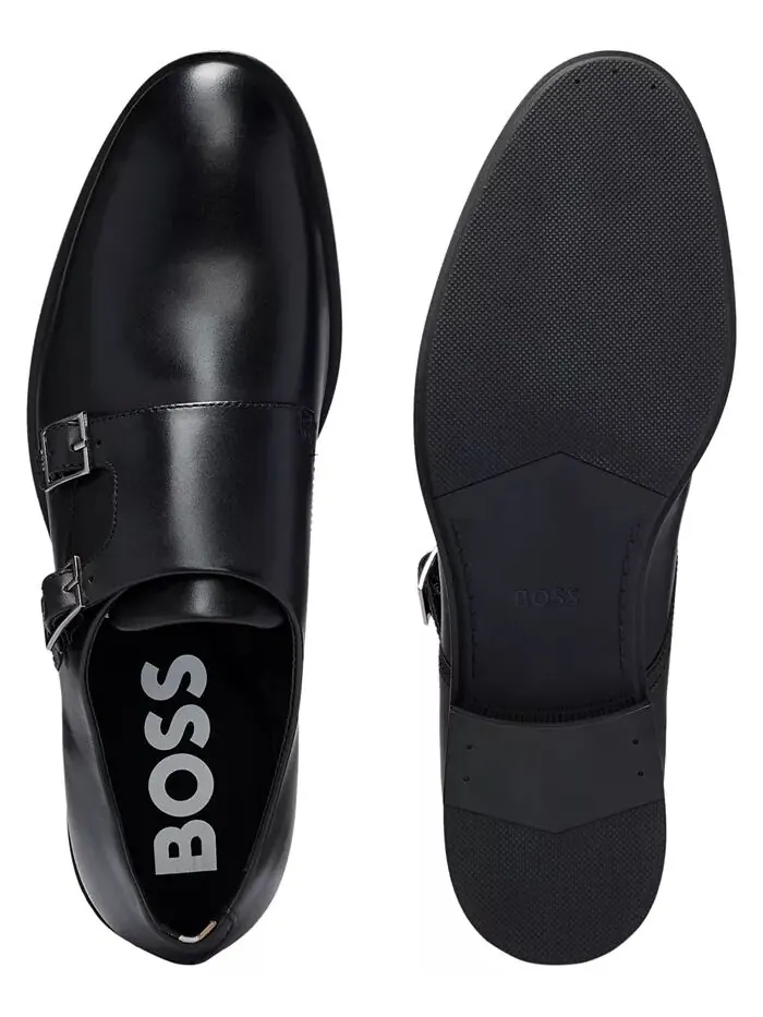 Мужские туфли Colby Monk Strap с двумя пряжками Hugo Boss — изображение 5 из 5, черный