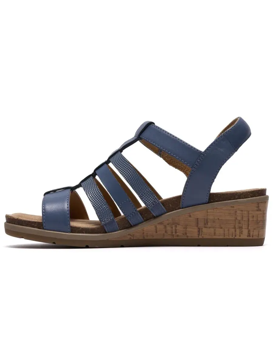 Босоножки на танкетке Kacha Step Clarks — изображение 6 из 6, джинсовый синий синий