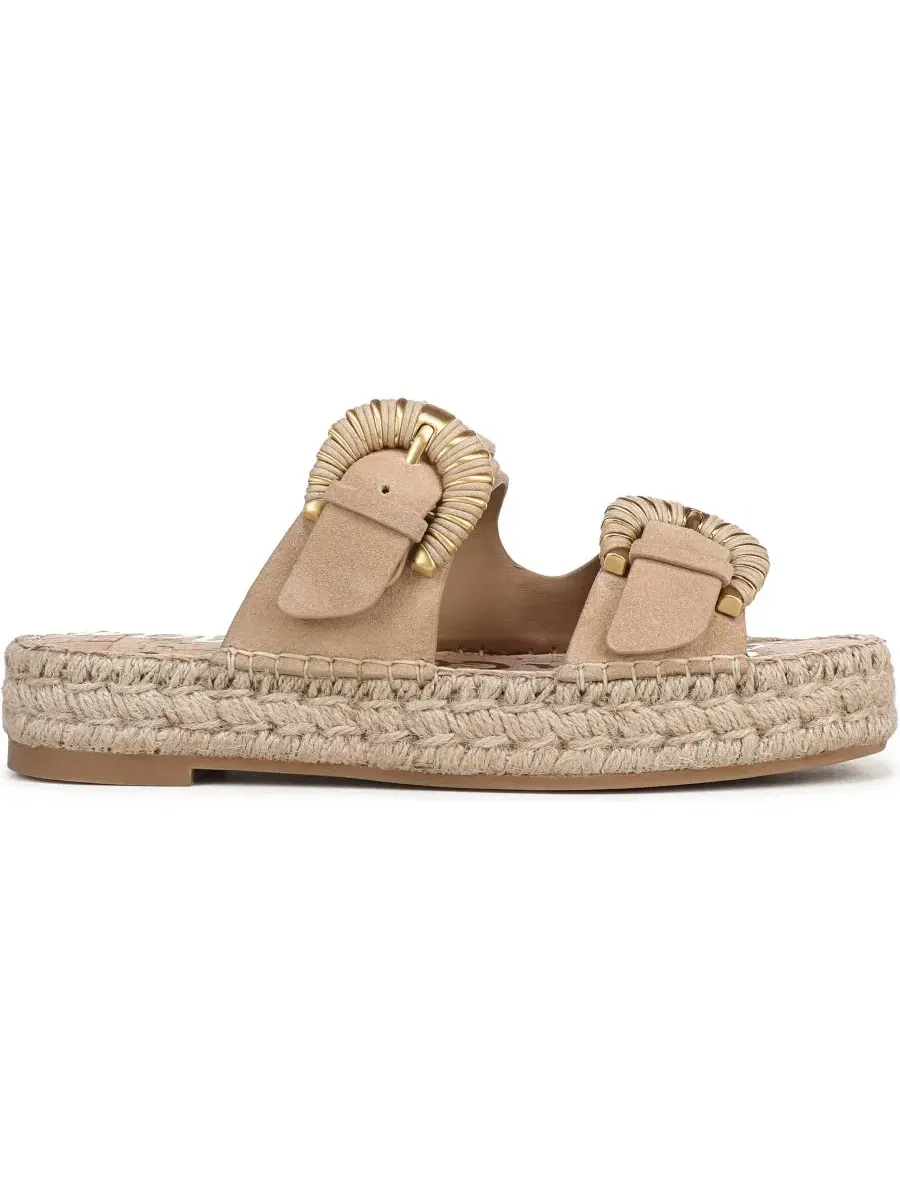 Женские босоножки-эспадрильи на платформе Tabbey Slip-On Sam Edelman — изображение 2 из 5, бежевый