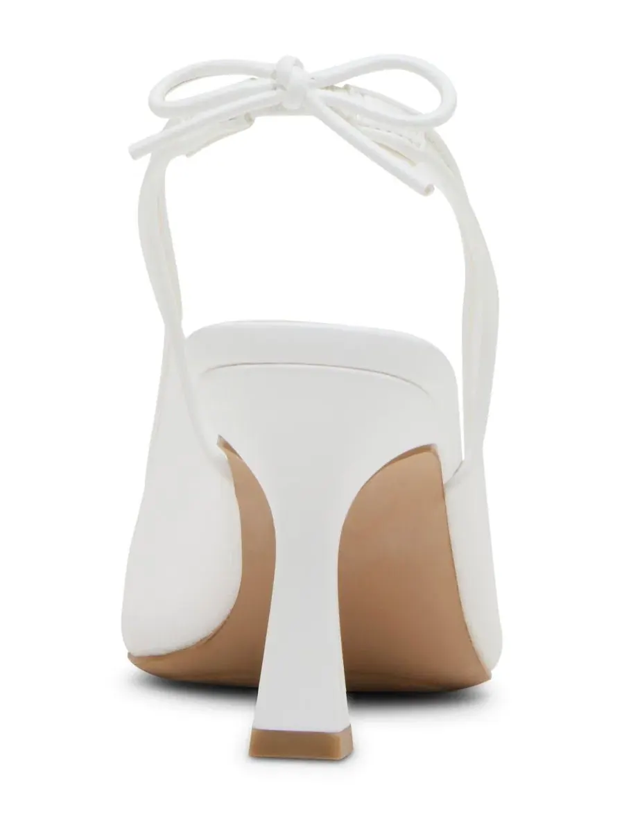 Босоножки на каблуке с бантом Gala Slingback Madden Girl — изображение 3 из 7, белый