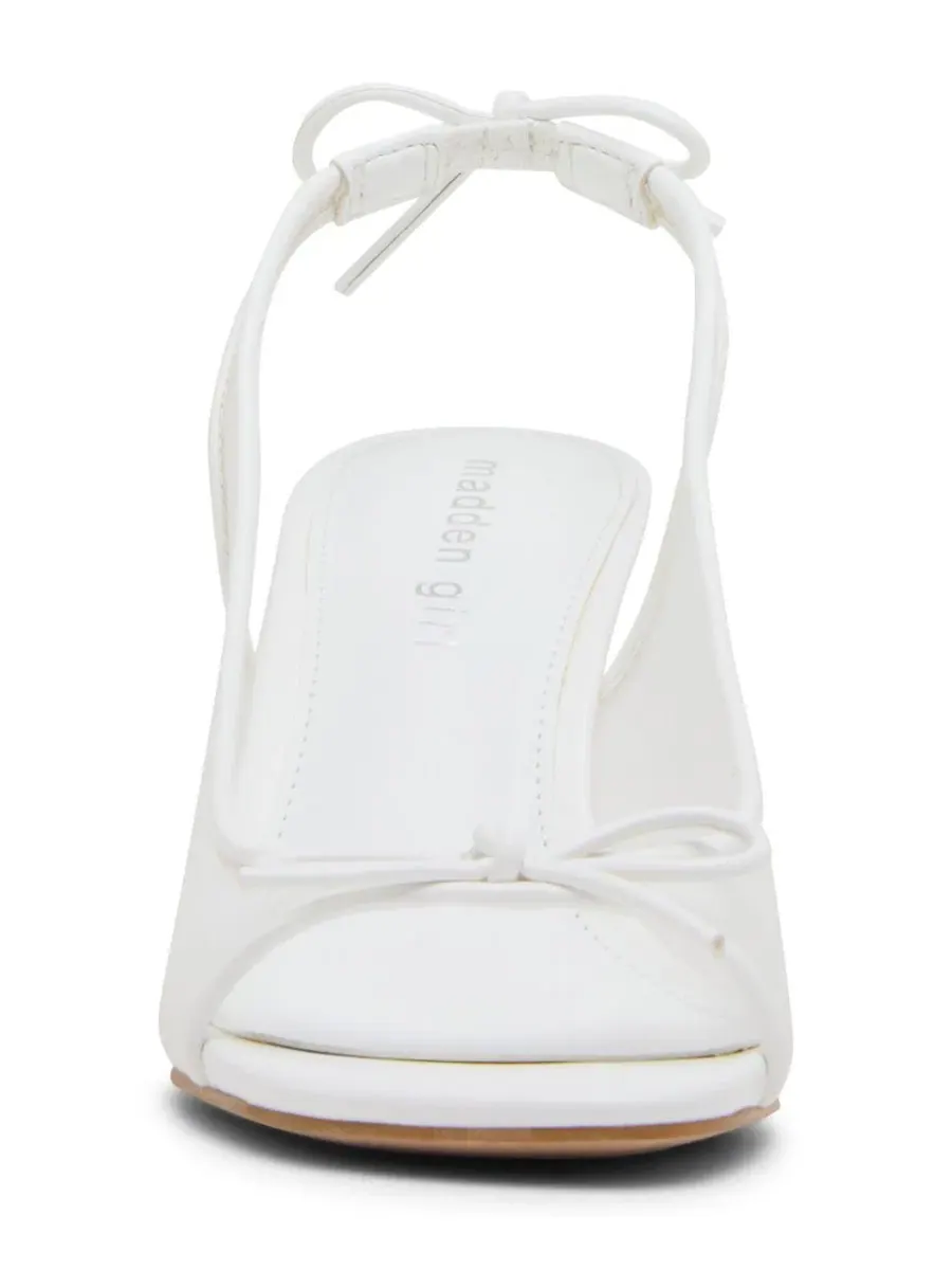 Босоножки на каблуке с бантом Gala Slingback Madden Girl — изображение 6 из 7, белый