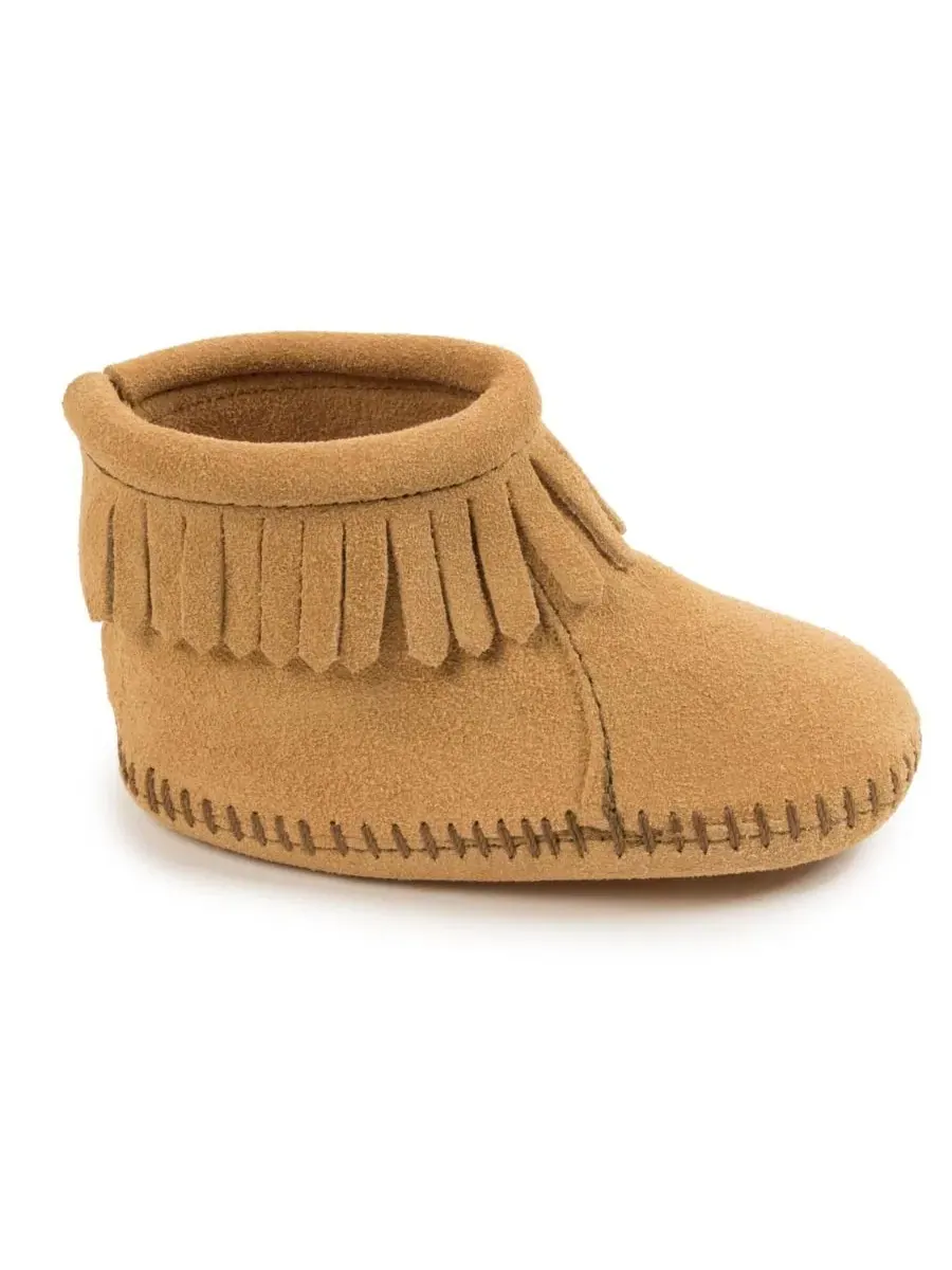 Мокасины для малышей Minnetonka — изображение 2 из 4, бежевый