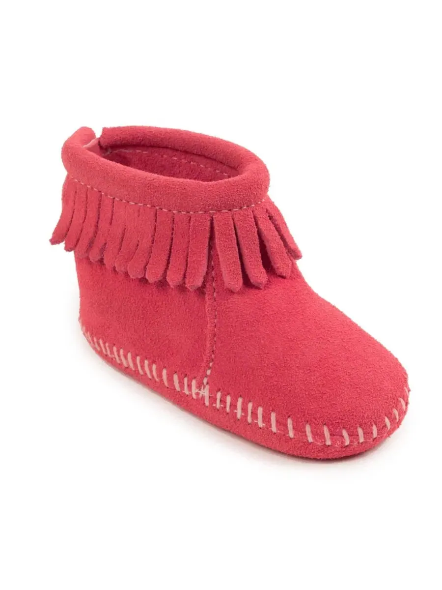 Мокасины из замши с бахромой Minnetonka — изображение 1 из 4, розовый
