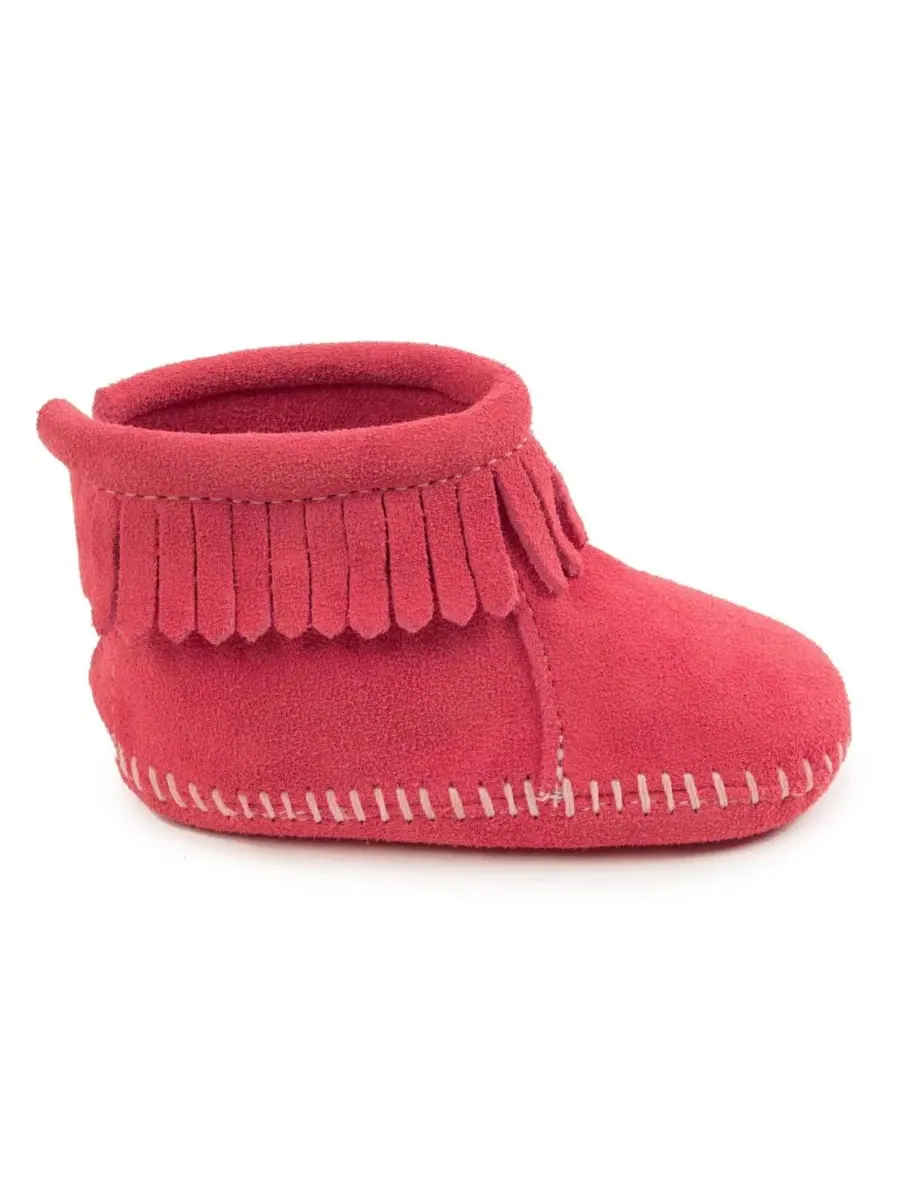 Мокасины из замши с бахромой Minnetonka — изображение 2 из 4, розовый