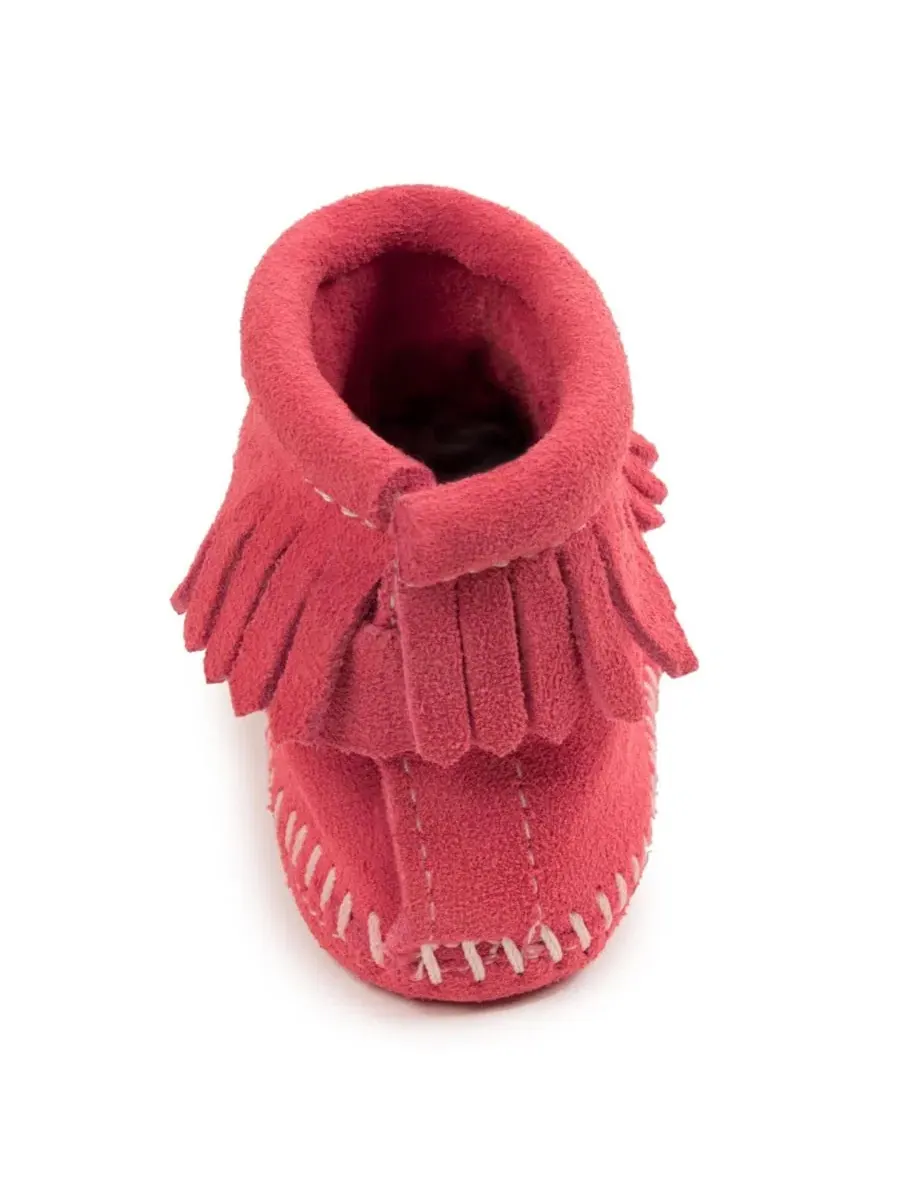 Мокасины из замши с бахромой Minnetonka — изображение 4 из 4, розовый